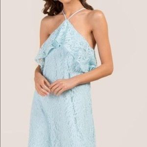 SALE Francescas light blue lace strappy dress, NWT